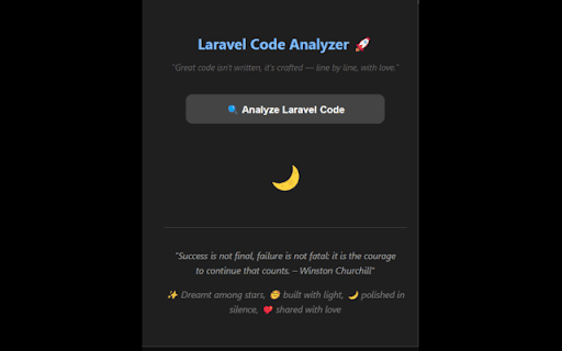 Laravel Code Analyzer  from Chrome web store to be run with OffiDocs Chromium online