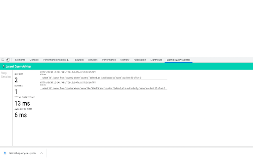 Laravel Query Adviser  from Chrome web store to be run with OffiDocs Chromium online