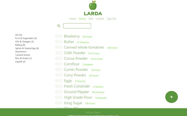 LARDA pour Cookidoo de la boutique en ligne Chrome doit être exécuté avec OffiDocs Chromium en ligne