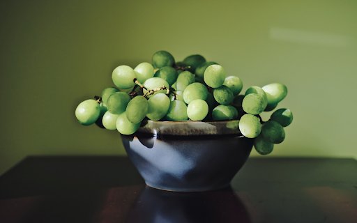 Large bowl and green grapes  from Chrome web store to be run with OffiDocs Chromium online