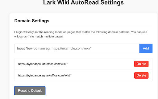Lark Wiki AutoRead  from Chrome web store to be run with OffiDocs Chromium online