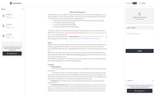 LastCheck – AI Legal Document Redlining Assistant  from Chrome web store to be run with OffiDocs Chromium online