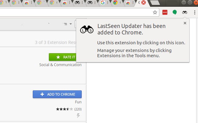 LastSeen Updater dal Chrome Web Store da eseguire con OffiDocs Chromium online