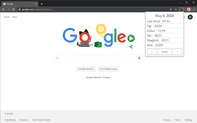 Chrome web mağazasından son üçüncü Namaz vakitleri OffiDocs Chromium çevrimiçi ile çalıştırılacak