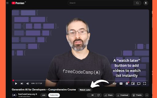 LaterTube Save, Tag and Watch YouTube Later from Chrome web store to be run with OffiDocs Chromium online LaterTube Save, Tag and Watch YouTube Later from Chrome web store to be run with OffiDocs Chromium online