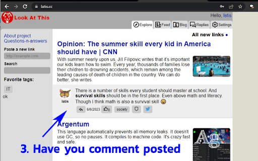 Latis.cc social link sharing  from Chrome web store to be run with OffiDocs Chromium online