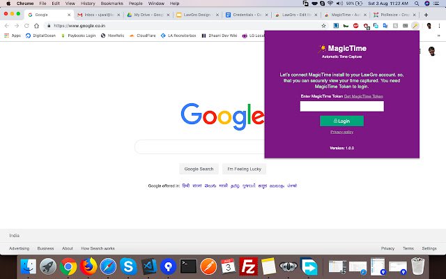 来自 Chrome 网上商店的 LawGro MagicTime Autotime Capture for Lawyer 将与 OffiDocs Chromium 在线运行