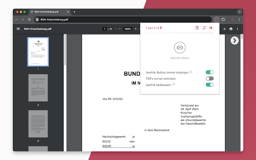lawlink  from Chrome web store to be run with OffiDocs Chromium online