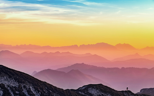 Layered Sunset Peaks  from Chrome web store to be run with OffiDocs Chromium online