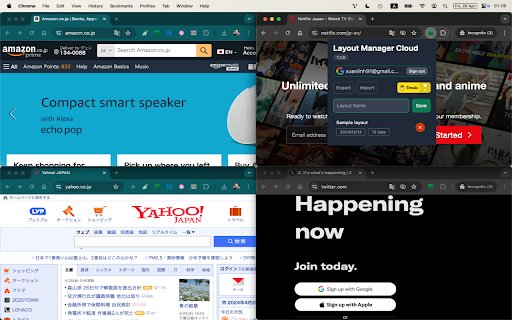 Layout Manager Cloud  from Chrome web store to be run with OffiDocs Chromium online