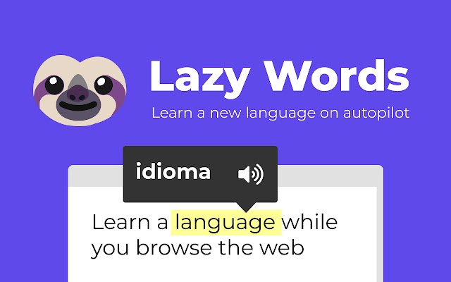 Lazy Words  from Chrome web store to be run with OffiDocs Chromium online