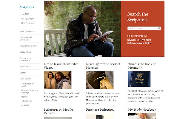 LDS Scriptures dari kedai web Chrome untuk dijalankan dengan OffiDocs Chromium dalam talian