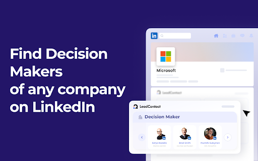 LeadContact Phone Number  Email Finder for LinkedIn  from Chrome web store to be run with OffiDocs Chromium online