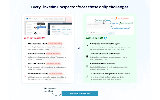 LeadCRM AI Sales Companion  from Chrome web store to be run with OffiDocs Chromium online