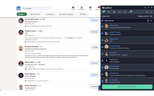 Leadfwd.ai Sales Acceleration Software For LinkedIn Hunters.  from Chrome web store to be run with OffiDocs Chromium online