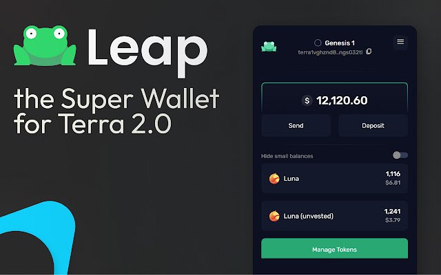 Leap Terra Wallet من متجر Chrome الإلكتروني ليتم تشغيلها باستخدام OffiDocs Chromium عبر الإنترنت