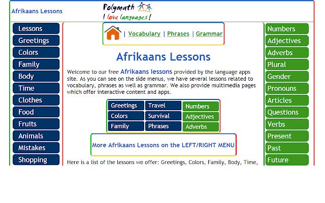 Learn Afrikaans  from Chrome web store to be run with OffiDocs Chromium online