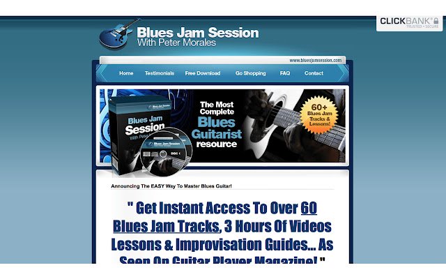 Learn Blues Guitar with Backing Tracks  from Chrome web store to be run with OffiDocs Chromium online