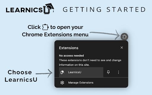LearnicsU  from Chrome web store to be run with OffiDocs Chromium online