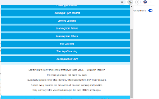 Learning  Success Read  from Chrome web store to be run with OffiDocs Chromium online