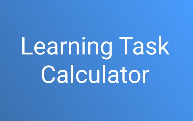 Chrome ウェブストアの Learning Task Calculator を OffiDocs Chromium オンラインで実行