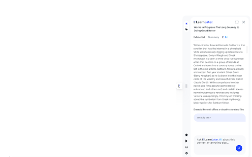 LearnLater  from Chrome web store to be run with OffiDocs Chromium online