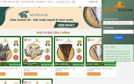Leau Food  from Chrome web store to be run with OffiDocs Chromium online