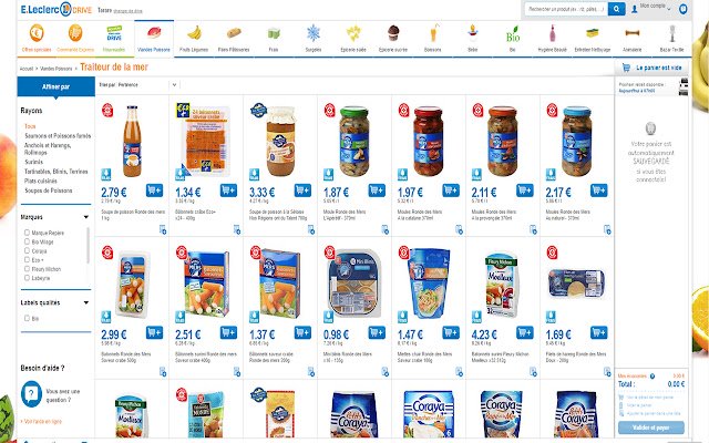 Leclerc Drive Trie BETA  from Chrome web store to be run with OffiDocs Chromium online