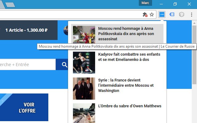 Le Courrier de Russie  from Chrome web store to be run with OffiDocs Chromium online