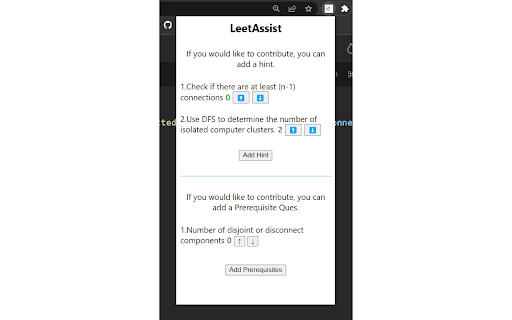 LeetAssist  from Chrome web store to be run with OffiDocs Chromium online