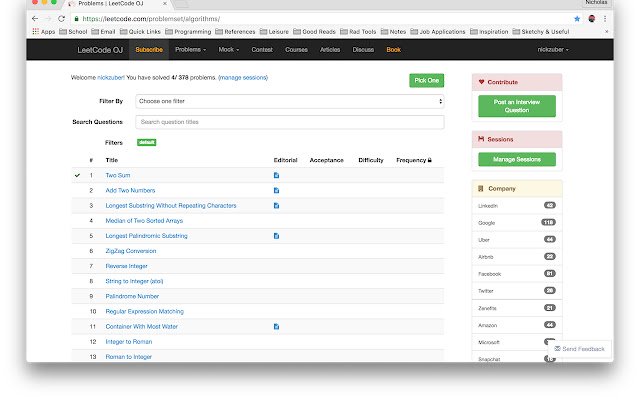 Leetcode Blindfold  from Chrome web store to be run with OffiDocs Chromium online