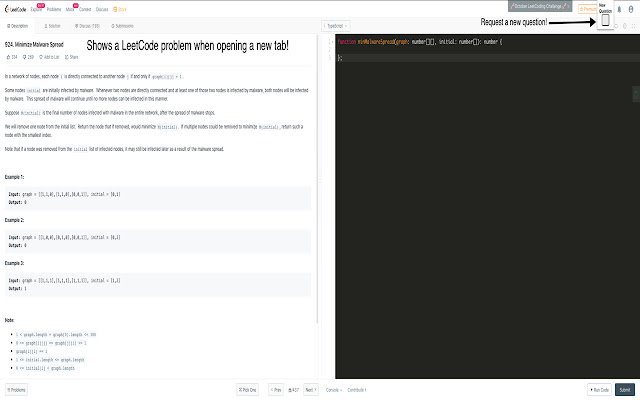 LeetCode Daily از فروشگاه وب Chrome برای اجرا با OffiDocs Chromium به صورت آنلاین