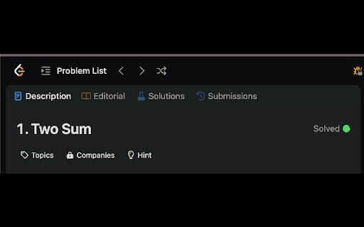 Leetcode Difficulty Tag Remover  from Chrome web store to be run with OffiDocs Chromium online
