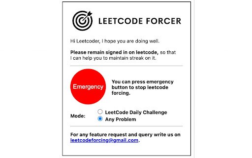 LeetCode Forcer  from Chrome web store to be run with OffiDocs Chromium online
