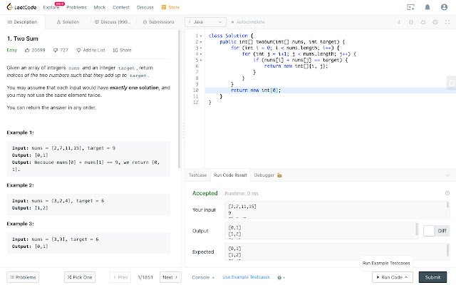LeetCode Submit Extension  from Chrome web store to be run with OffiDocs Chromium online