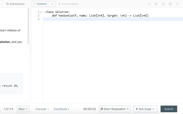 LeetCode Timer dal Chrome Web Store da eseguire con OffiDocs Chromium online