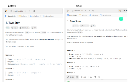 Leetecode Level Hider from Chrome web store to be run with OffiDocs Chromium online Leetecode Level Hider from Chrome web store to be run with OffiDocs Chromium online