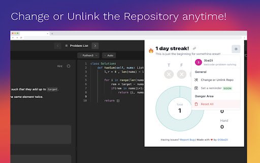 LeetSync Leetcode to Github Synchronizer  from Chrome web store to be run with OffiDocs Chromium online