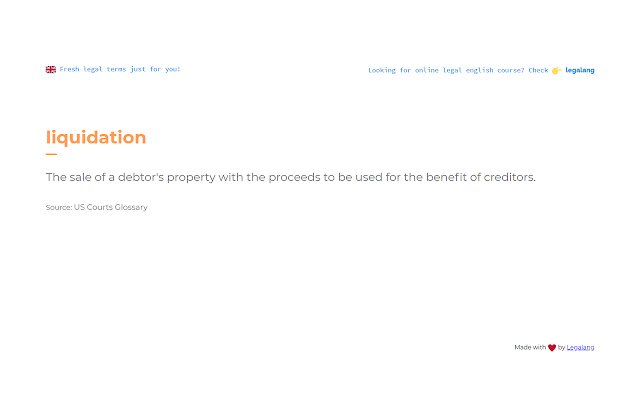 Legalang Cards  from Chrome web store to be run with OffiDocs Chromium online