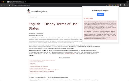 Legal Red Flag Detector  from Chrome web store to be run with OffiDocs Chromium online