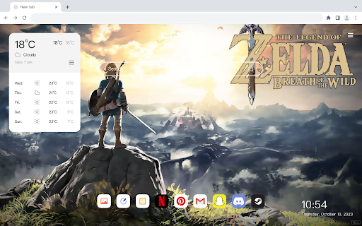 Legend of Zelda: Breath of the Wild HomePage  from Chrome web store to be run with OffiDocs Chromium online