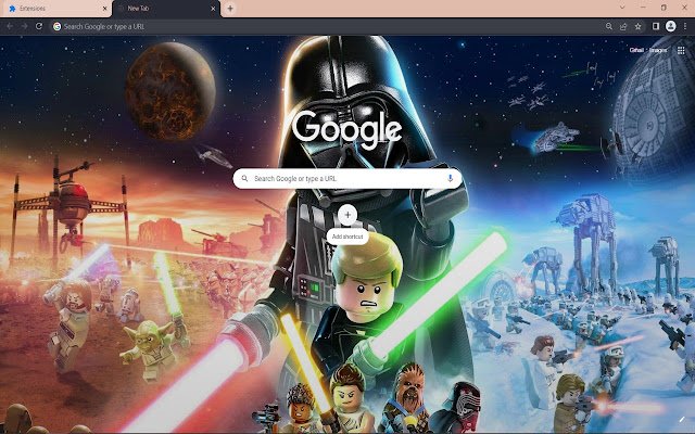 Lego Star Wars The Skywalker Browser Theme ze sklepu internetowego Chrome można uruchamiać z OffiDocs Chromium online