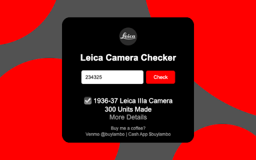 Leica Camera Checker  from Chrome web store to be run with OffiDocs Chromium online