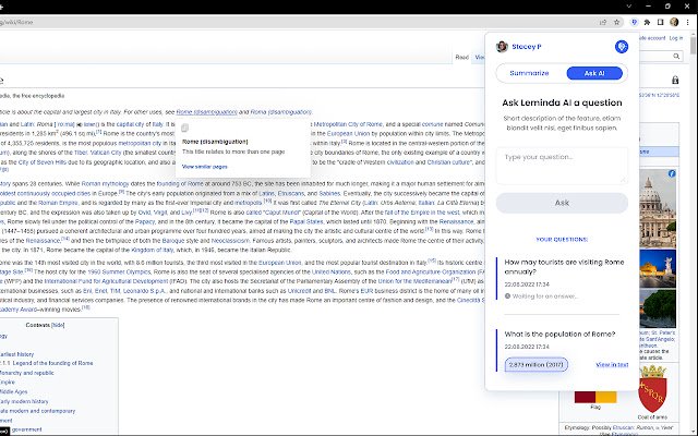 Leminda  from Chrome web store to be run with OffiDocs Chromium online