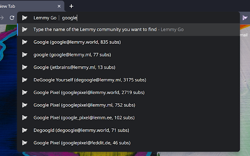 Lemmy Go  from Chrome web store to be run with OffiDocs Chromium online
