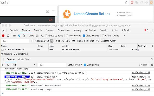 Lemon Chrome Bot dal Chrome Web Store da eseguire con OffiDocs Chromium online