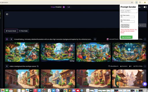 Leonardo ai prompt sent automation Free version from Chrome web store to be run with OffiDocs Chromium online Leonardo ai prompt sent automation Free version from Chrome web store to be run with OffiDocs Chromium online