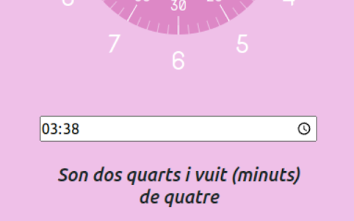 Les hores en català  from Chrome web store to be run with OffiDocs Chromium online