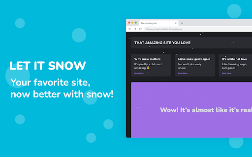 Let it snow  from Chrome web store to be run with OffiDocs Chromium online