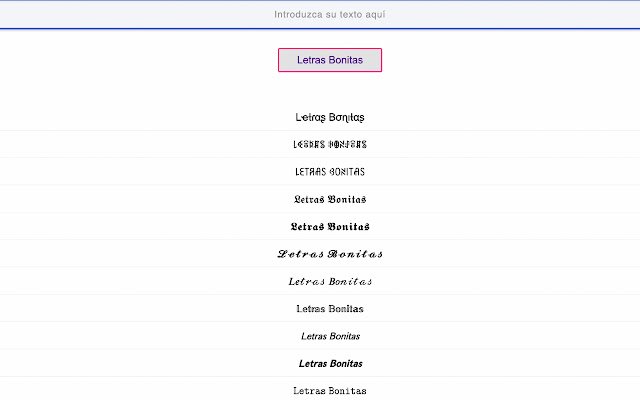 Letras Bonitas para copiar y pegar  from Chrome web store to be run with OffiDocs Chromium online
